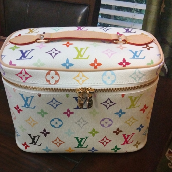 Louis Vuitton Handbags - Louis Vuitton White Multicolor Monogram Nice BB Vanity Bag